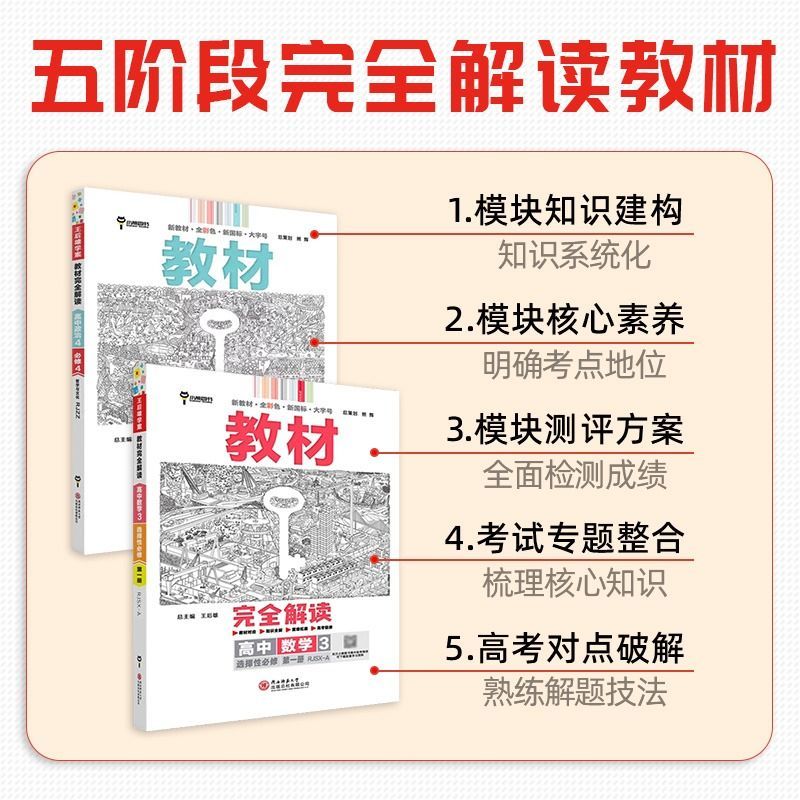 2024王后雄教材完全解读高一必修一必修二三数学物理化学生物高二选择性必修语文英语历史地理政治人教版高中上册下册全解选修同步-图0