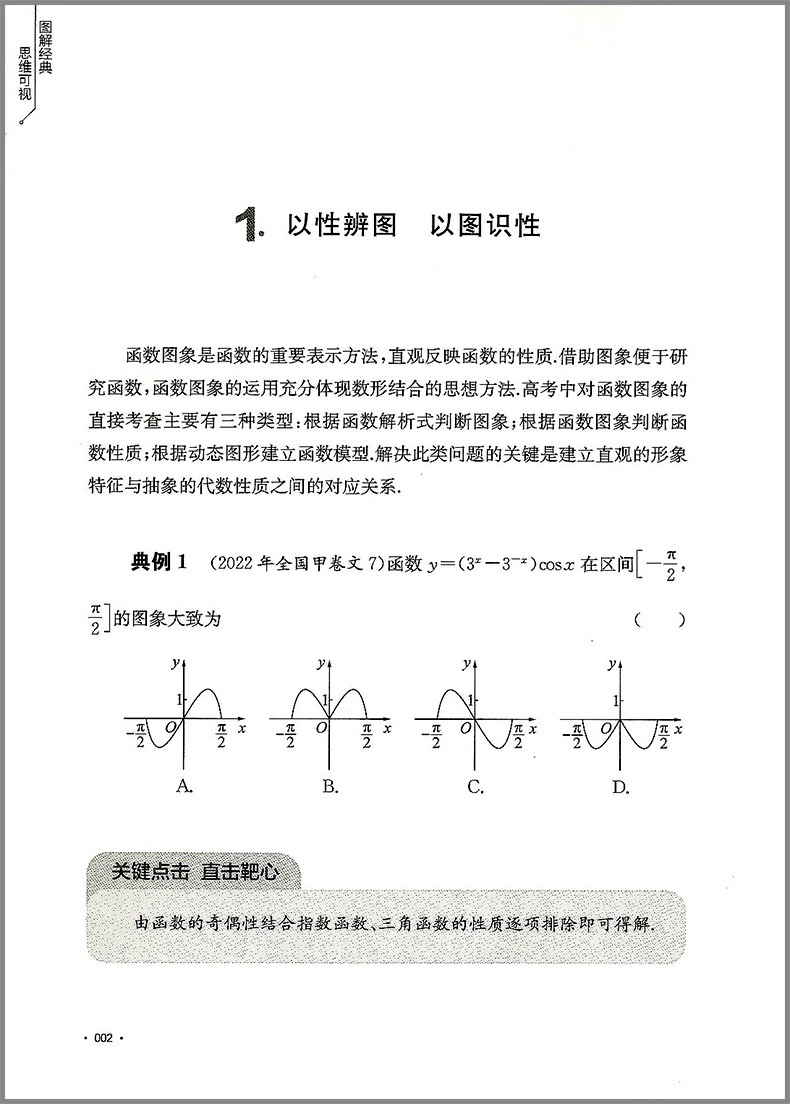 新版图解经典思维可视代数篇 高中数学函数与导数高二数列高三概率统计辅导资料 2024新高考数学解题方法与技巧典例分析 - 图1