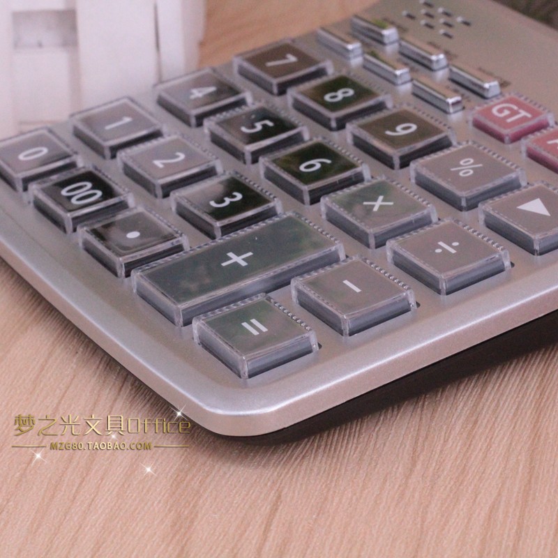 得力1512语音计算器财务办公用品计算机12位大按键水晶按钮大屏 - 图2