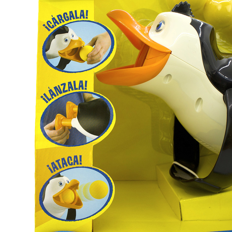 penguins madagasca 马达加斯加rico声效企鹅波波球电动枪 发射器