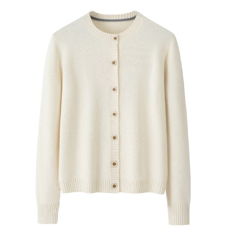 巨保暖加厚纯山羊绒圆领长袖开衫女针织上衣羊绒衫保暖打底毛衣女,淘宝优惠券,粉丝福利购,淘宝优惠卷