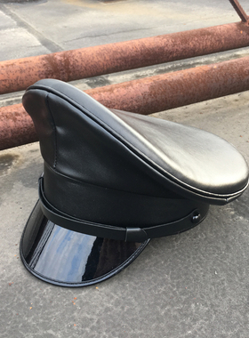 新品现货pu皮军迷外国diy大盖帽