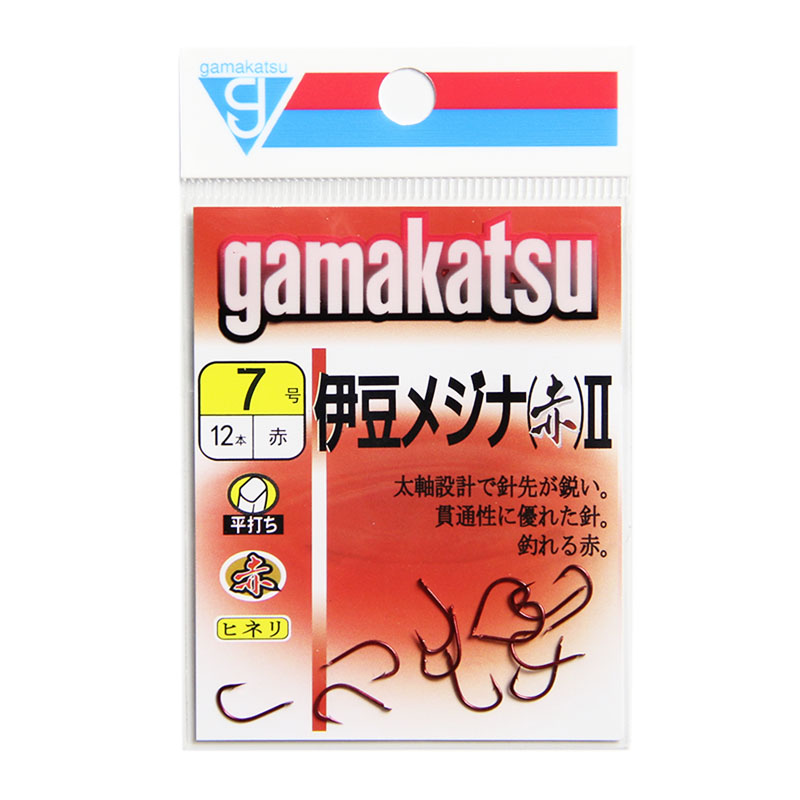 日本gamakatsu伽玛卡兹鱼钩伊豆赤轻量版水库江河有倒刺钓钩渔钩 - 图2