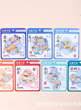 宁波金属冰箱贴老外滩鼓楼宁波博物馆天一阁博物院旅游城市纪念品