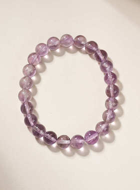 山西五台 小红书同款轻奢气质紫水晶素圈手链闺蜜紫玉手链