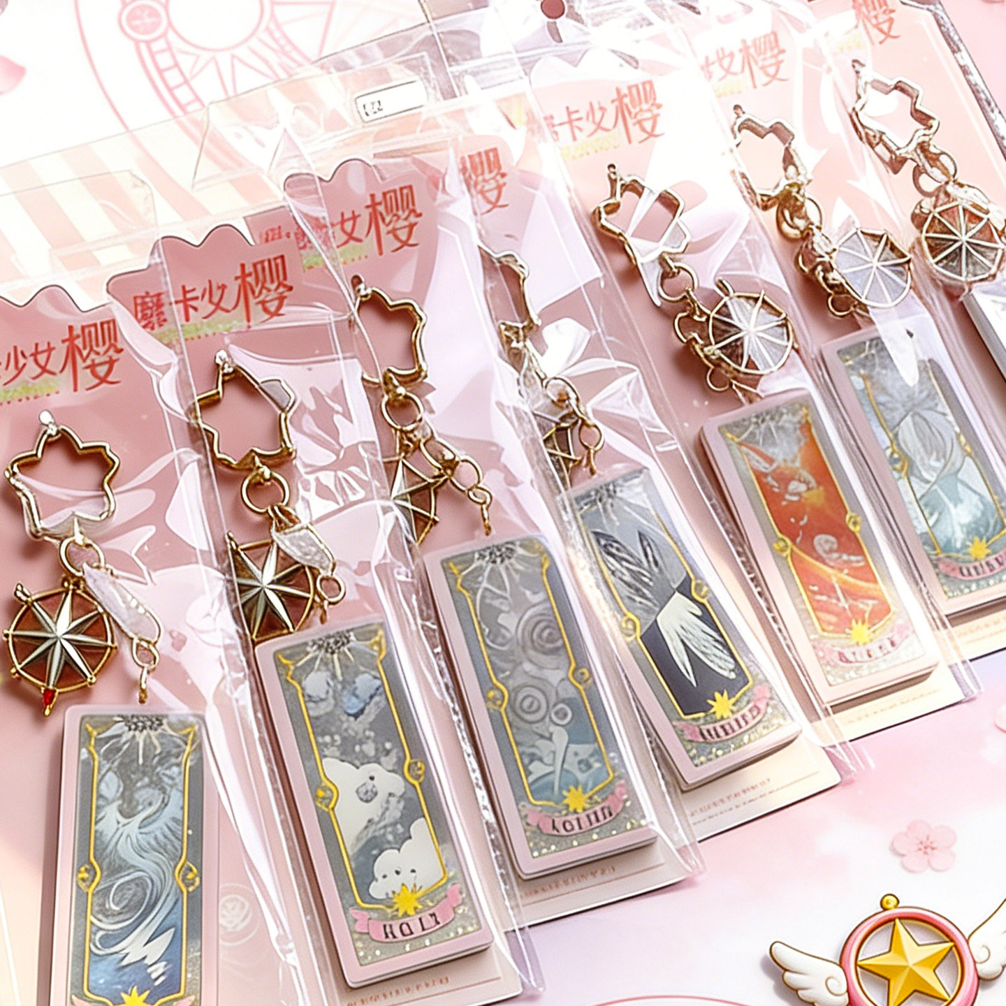 GuGuGuGu正版现货魔卡少女樱流沙挂件钥匙扣包挂小樱周边谷子礼物 - 图0