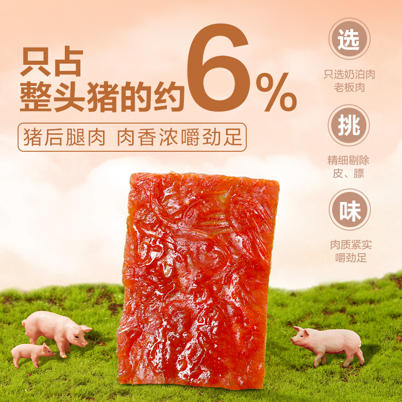 良品铺子猪肉脯200g靖江风味猪肉干解馋即食熟食追剧网红休闲零食-图0