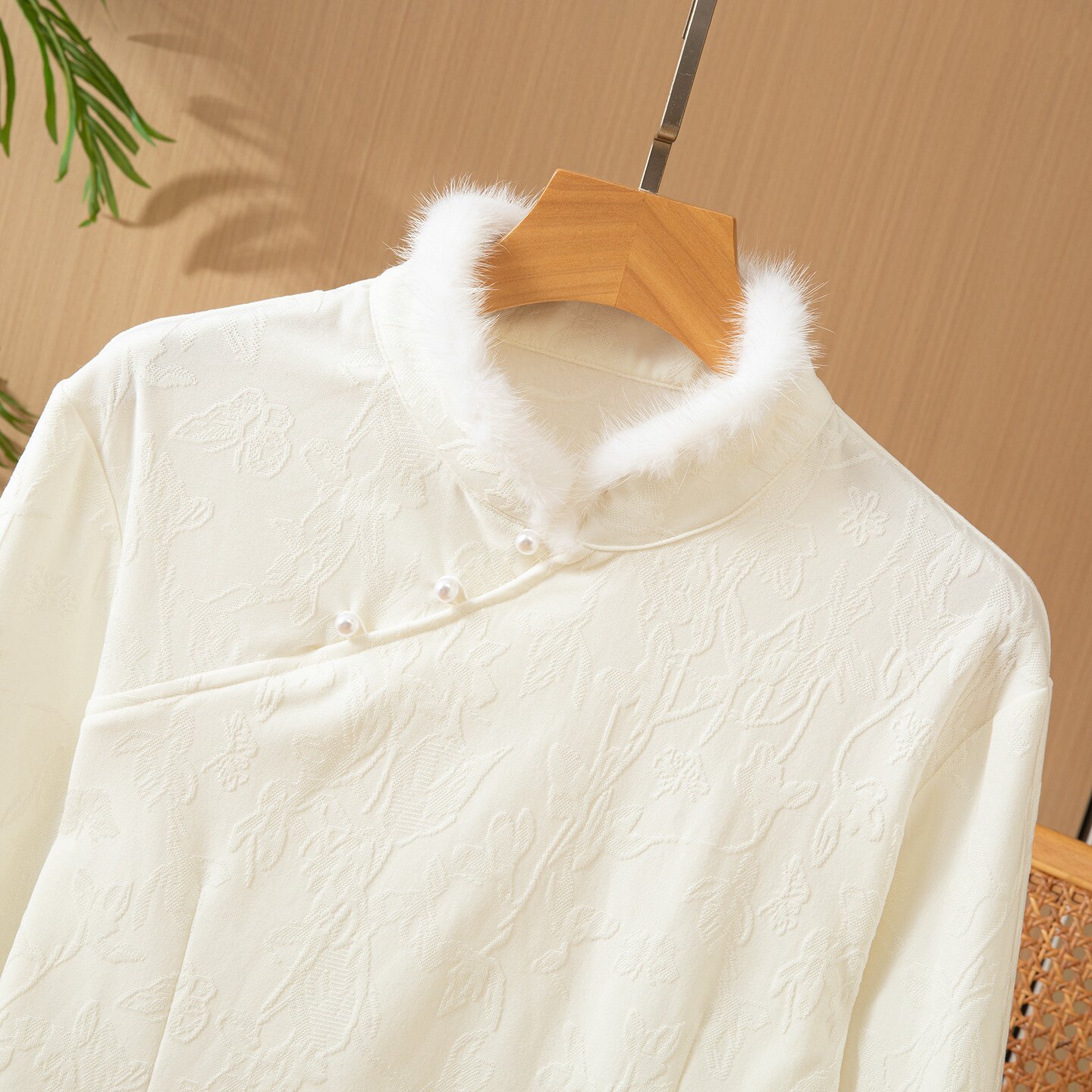 新中式国风针织弹力内搭秋冬长袖加绒保暖水貂毛斜襟打底小衫上衣,淘宝优惠券,粉丝福利购,淘宝优惠卷