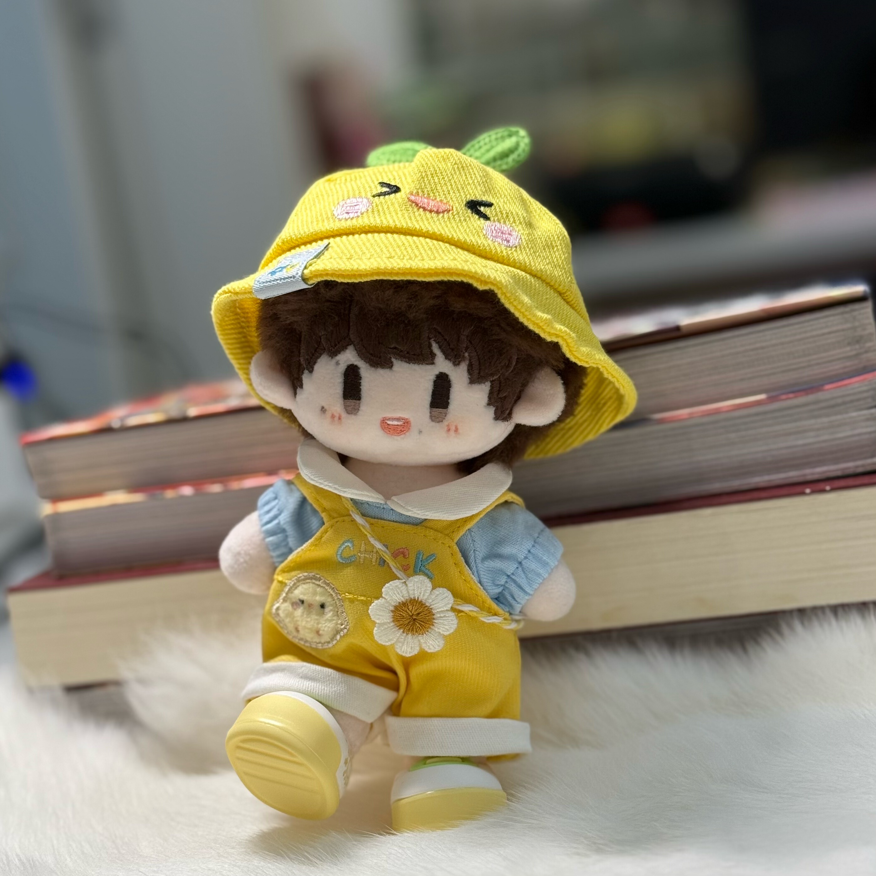 周深周可可棉花娃娃10cm16cm春日幼稚园小黄鸭娃衣套装 - 图3