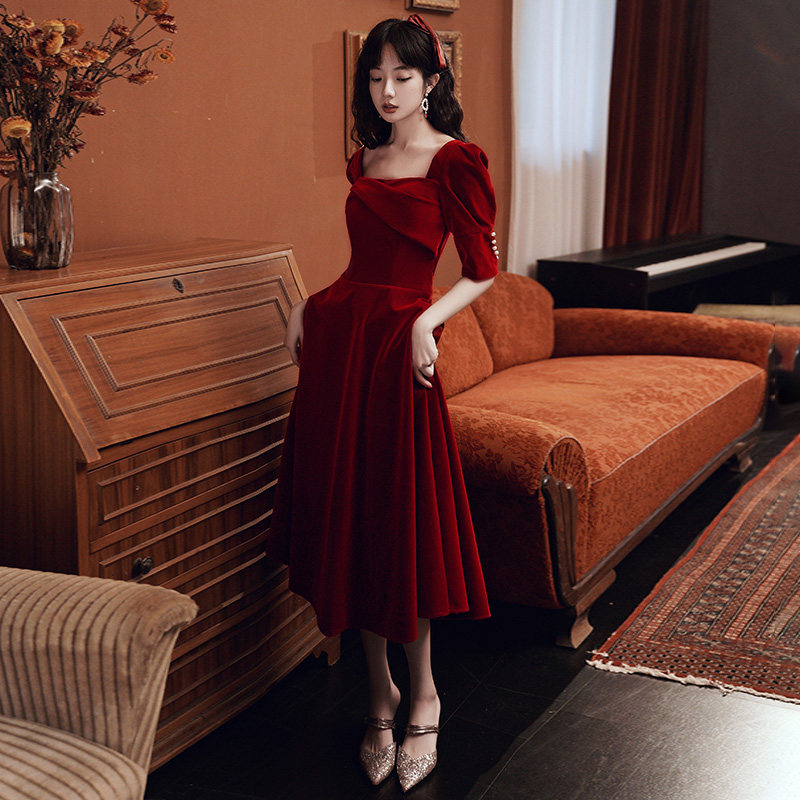 新娘结婚酒红色平时可穿2020敬酒服 花嫁物语礼服/晚装