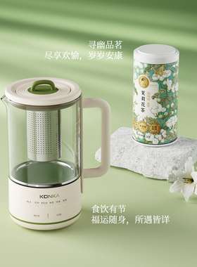 养生壶礼盒套装多功能煮茶器花茶壶福瑞安康礼盒KYC-0210T(C)