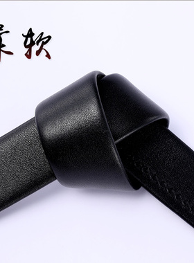 漂印象男耐用皮带条真皮