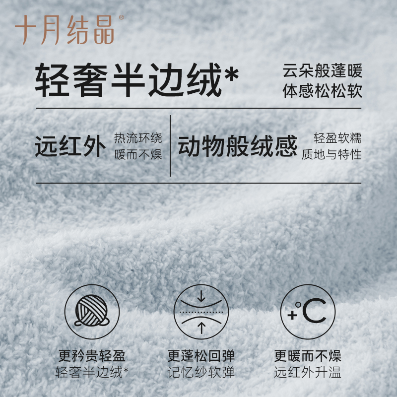 【暖冬】十月结晶半边绒月子服新款睡衣外穿家居套装秋冬季抗静电