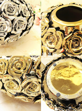 景德镇电镀陶瓷欧式风家居装饰