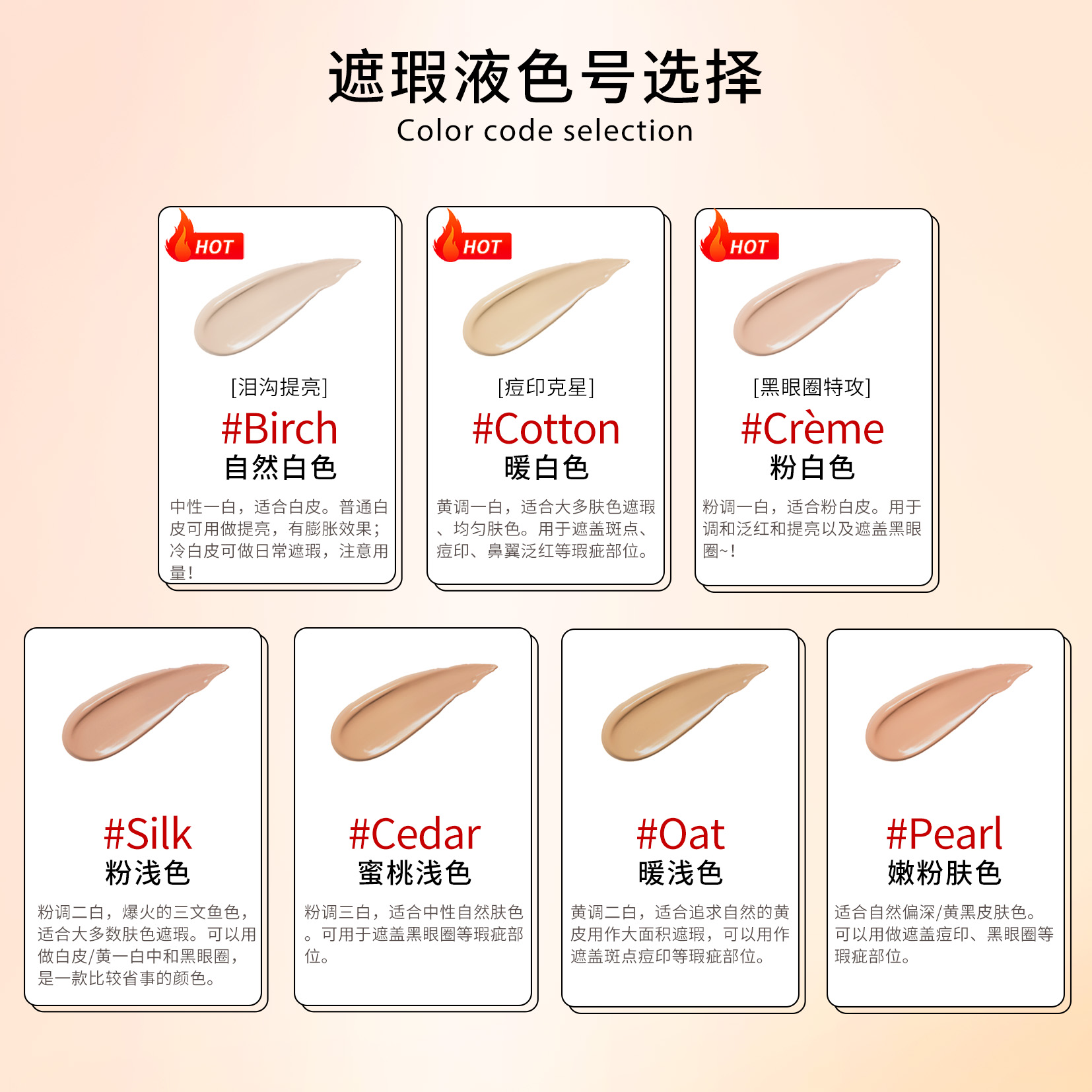 hourglass无痕遮瑕液小样birch/cotton提亮遮瑕痘印黑眼圈多用液 - 图0