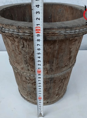 民俗老物件老木盆老花盆木桶
