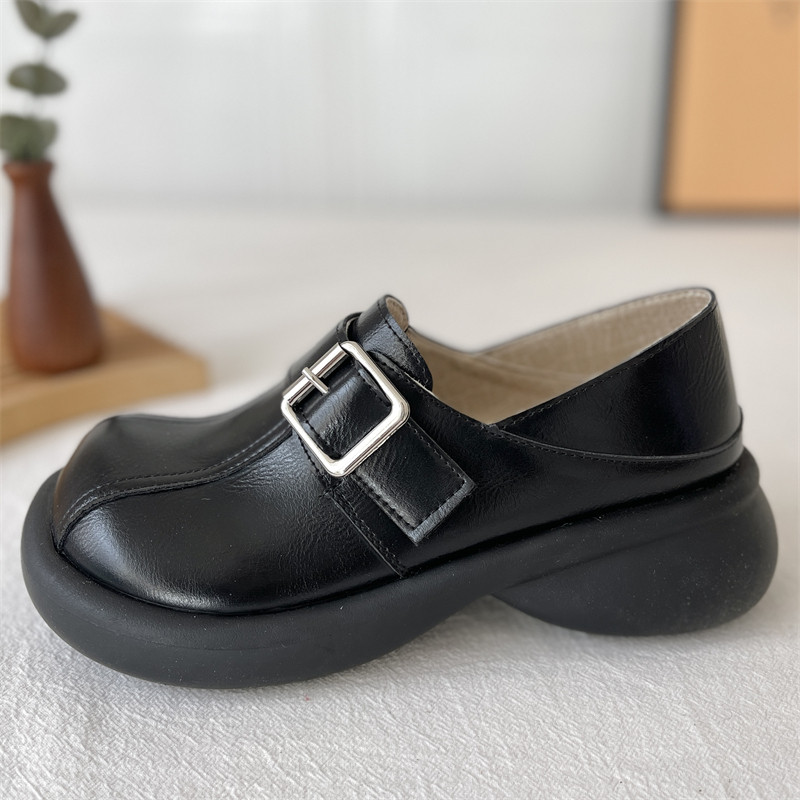 小皮鞋厚底松糕鞋增高大头鞋2025新款单鞋女可爱JK丑萌乐福鞋学院,淘宝优惠券,粉丝福利购,淘宝优惠卷