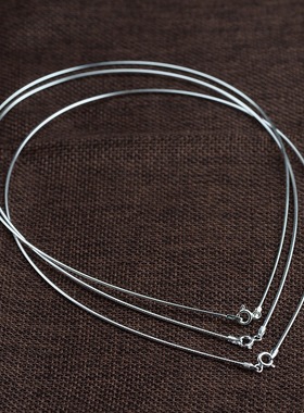 女古银铺s925纯银项圈编织款银丝