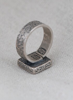 银指环南红玛瑙银饰开口双喜女款