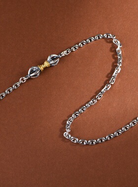 纯银复古金刚杵项链手链文玩配链