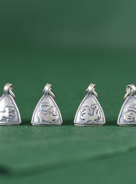 纯银吊坠手工编绳小众设计三合女