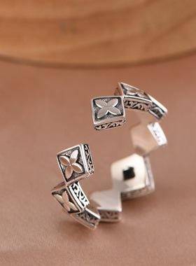 复古戒指指环民族风纯银小众女款