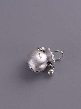 足银吊坠空心福袋钱袋女款银挂件