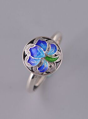 烧蓝工艺饰品开口圆形民族风戒指