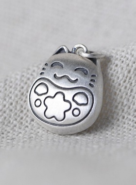 足银复古吊坠配饰猫咪可爱女挂件