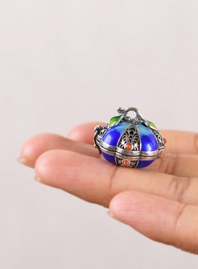 香薰银吊坠金鹿王纯银女款