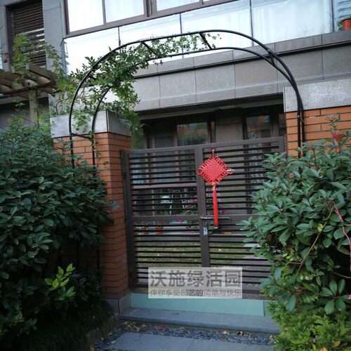 包邮铁艺拱形门花架爬藤架攀爬葡萄蔷薇月季庭院户外爬藤花支架 - 图1
