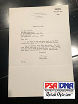  George Bush PSA DNA certification 1980 signs signed letter collection of memorabilia