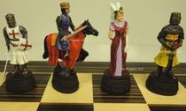 American Chess Color Crusader Figure Model Pawns Classic Western Chess Fancy Collection