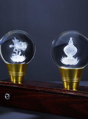 八吉祥彩色led插电长明灯