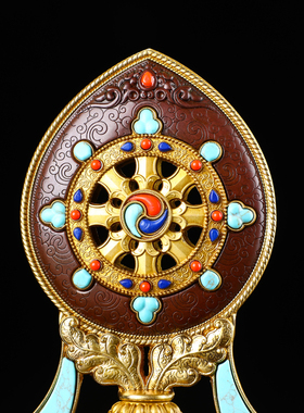 精工西藏密宗用品佛堂七政宝法轮