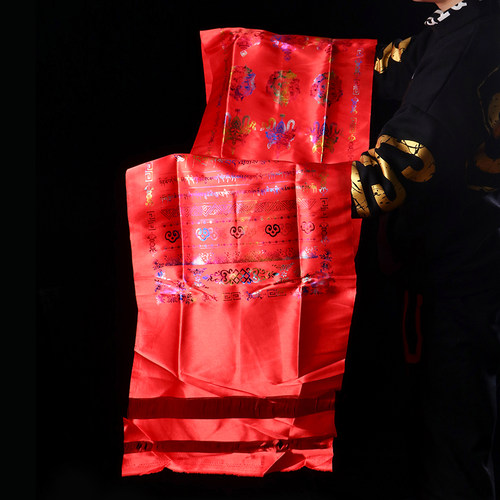 彩色烫金西藏八吉祥 哈达藏族饰品 哈达批量蒙古哈达围巾挂车白色 - 图2