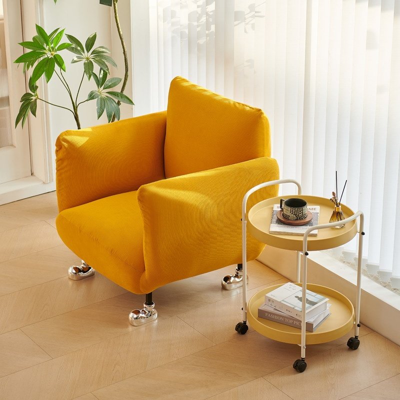 懒人沙发小户型客厅阳台阅读休闲沙发布艺可坐可躺单人沙发椅,淘宝优惠券,粉丝福利购,淘宝优惠卷