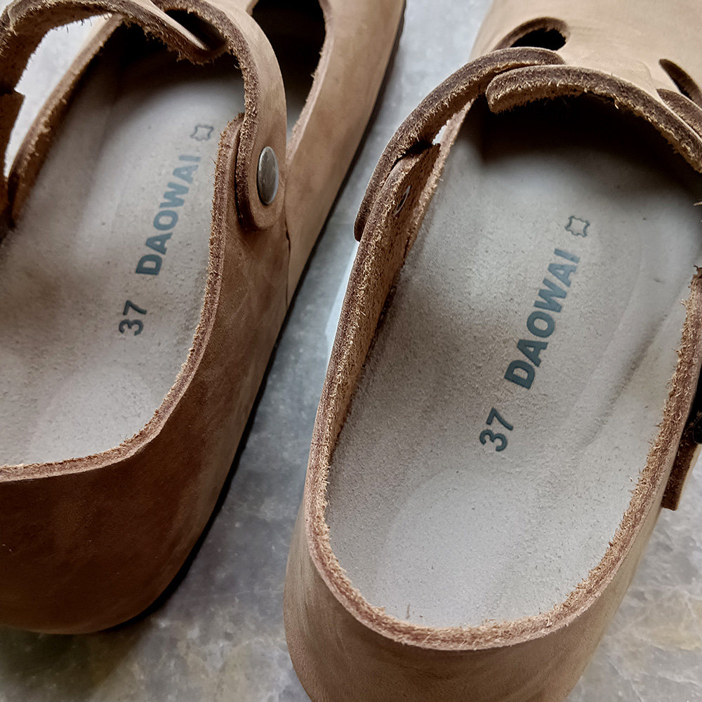 岛外软木鞋头层真牛皮丁字复古时尚潮流外穿勃肯鞋上班女皮鞋,淘宝优惠券,粉丝福利购,淘宝优惠卷