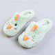 524 ສະບັບພາສາເກົາຫຼີກາຕູນ plush slippers ຝ້າຍສໍາລັບແມ່ຍິງ 80244 ດູໃບໄມ້ລົ່ນແລະລະດູຫນາວໄວລຸ້ນອົບອຸ່ນແລະສະດວກສະບາຍ soft-soled ເຮືອນ slippers