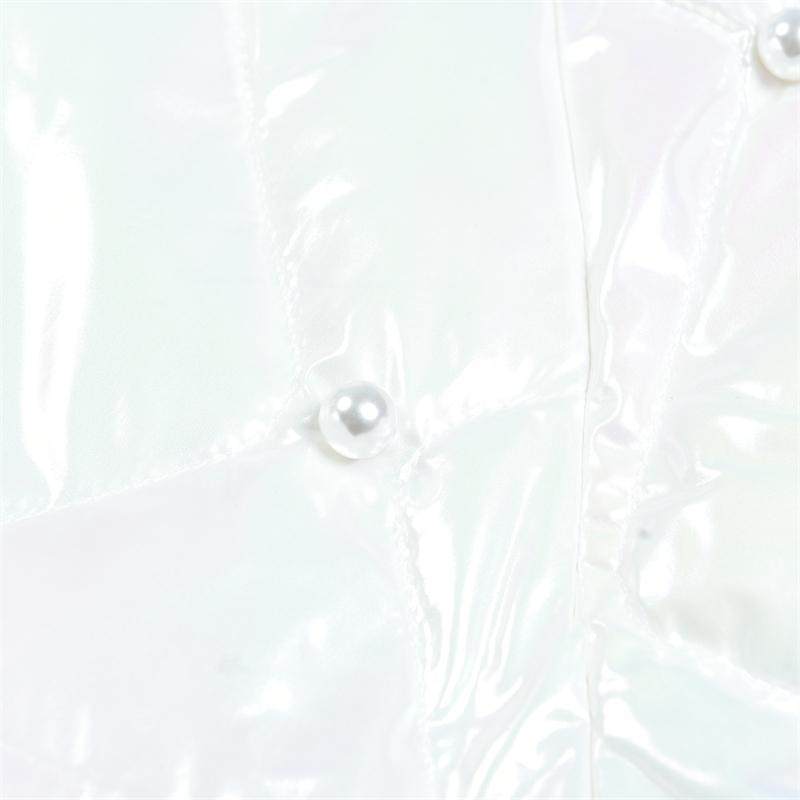 45高端新品宽松短款羽绒服女L81390珍珠白亮面钉珠90白鸭绒短外套,淘宝优惠券,粉丝福利购,淘宝优惠卷