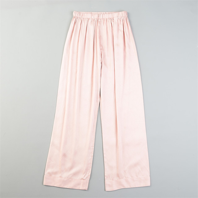 ຊຸດເຄື່ອງນຸ່ງເຮືອນ Tencel ແບບພະລາຊະວັງຊັ້ນສູງສໍາລັບແມ່ຍິງ L83905 ຮູບແບບການຖັກແສ່ວຊ້ໍາທີ່ສວຍງາມແບບຈີນໃຫມ່ຊຸດ pajama ຊຸດສອງສິ້ນ
