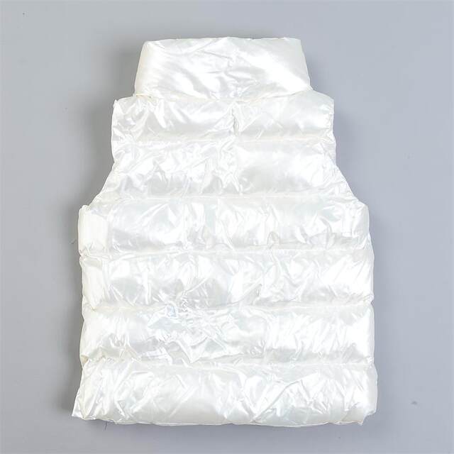 ສົ່ງອອກໄປອີຕາລີ, stand-up collar glossy vest ຝ້າຍ trendy 123L80948 ຜູ້ຊາຍແລະແມ່ຍິງຂອງເດັກນ້ອຍຂອງພໍ່ແມ່ເດັກນ້ອຍ vest ຝ້າຍ vest