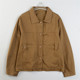 ເສື້ອຍືດ retro workwear ຍີ່ປຸ່ນສໍາລັບຜູ້ຊາຍແລະແມ່ຍິງ L86521 ພາກຮຽນ spring ແລະດູໃບໄມ້ລົ່ນຝ້າຍໃຫມ່ casual top loose versatile ເປືອກຫຸ້ມນອກສັ້ນ versatile