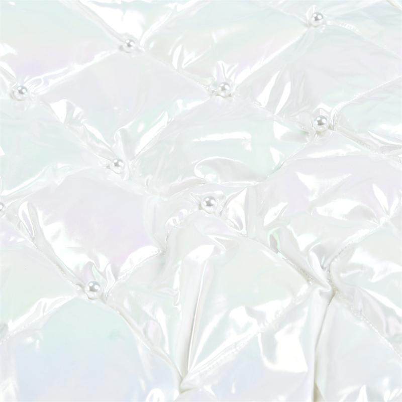 45高端新品宽松短款羽绒服女L81390珍珠白亮面钉珠90白鸭绒短外套,淘宝优惠券,粉丝福利购,淘宝优惠卷