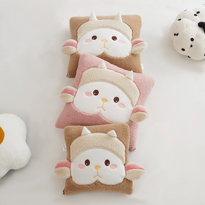 手拎萌萌羊抱枕被两用加厚加绒保暖学生办公室汽车载靠垫午睡毯子,淘宝优惠券,粉丝福利购,淘宝优惠卷
