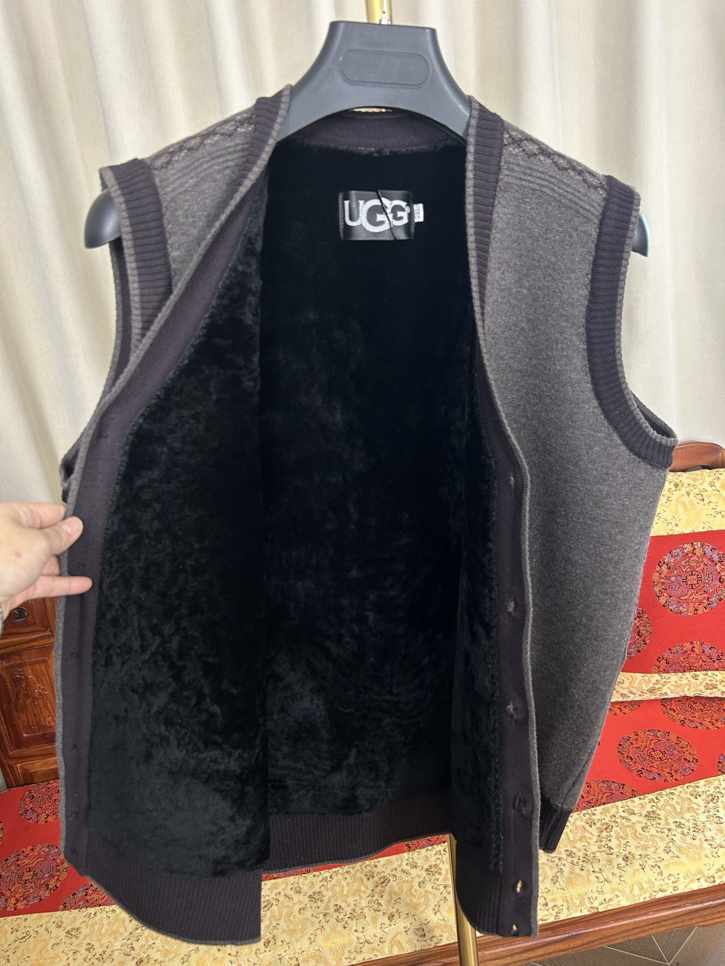 工厂订单甩卖男士进口貂绒级羊皮毛一体加厚保暖马甲针织开衫品牌,淘宝优惠券,粉丝福利购,淘宝优惠卷