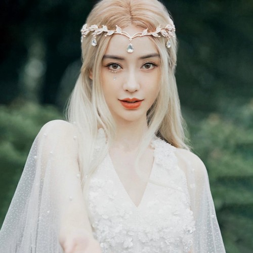 日系动漫cos假发女长发中分八字刘海长直发精灵仙子化妆假毛头套 - 图3