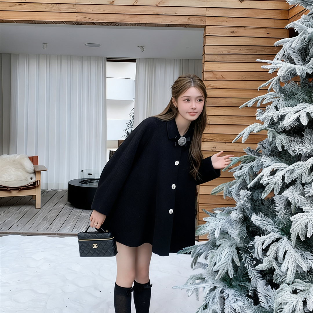 静茹设计羊毛外套(配可拆卸大茶花领针)（含100绵羊毛）399100257,淘宝优惠券,粉丝福利购,淘宝优惠卷