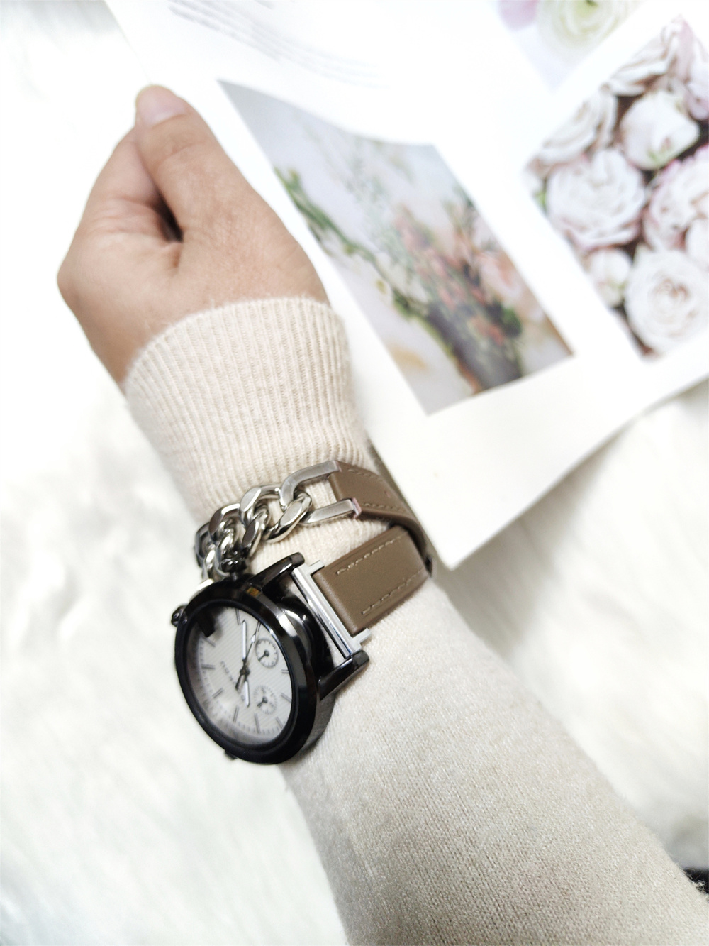 适用三星Galaxywatch67ultra长表带真皮金属链华为GT4 fit3小米女 - 图1