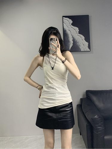 暗黑风短袖上衣2024新款39.9清仓吊带裤子短裙连衣裙半身裙抹胸 - 图0